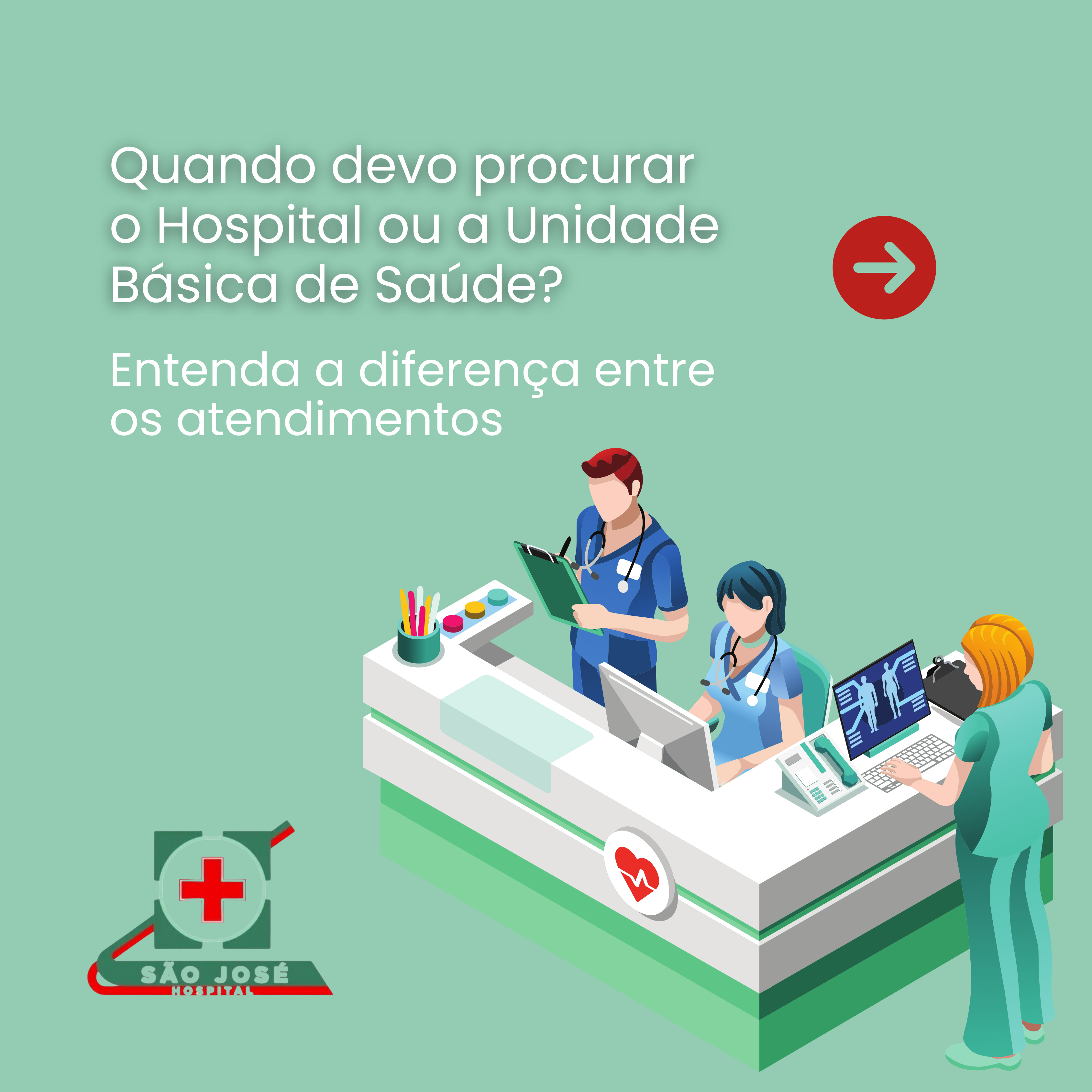 Quando devo ir até Unidade Básica de Saúde ou Hospital!