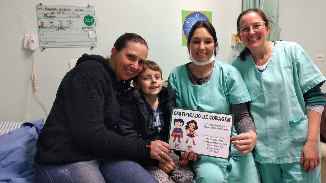 Certificado de Coragem no HSJ