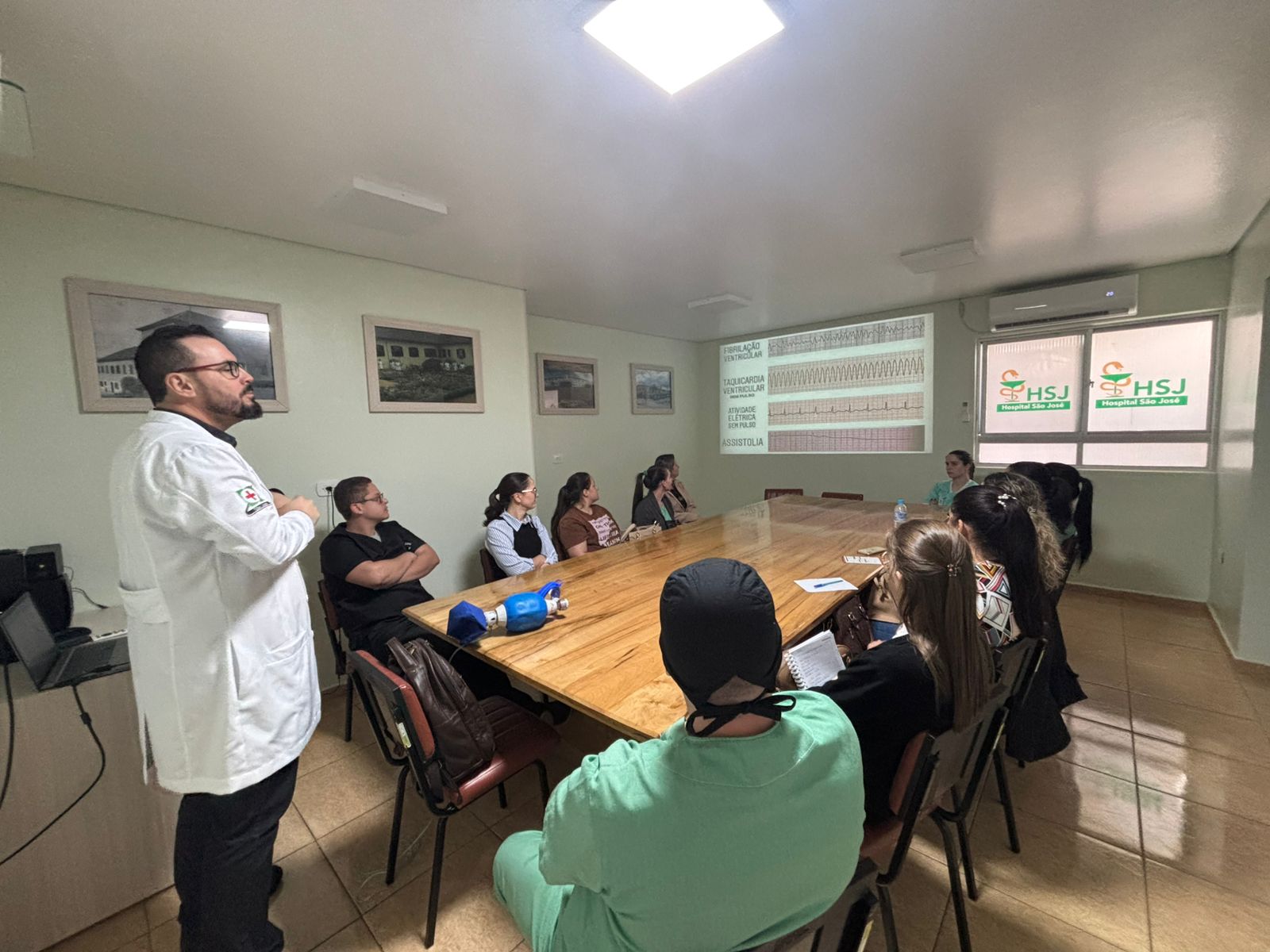 Treinamento de urgência e emergência  é realizado para equipe de USB de Serra Alta-SC